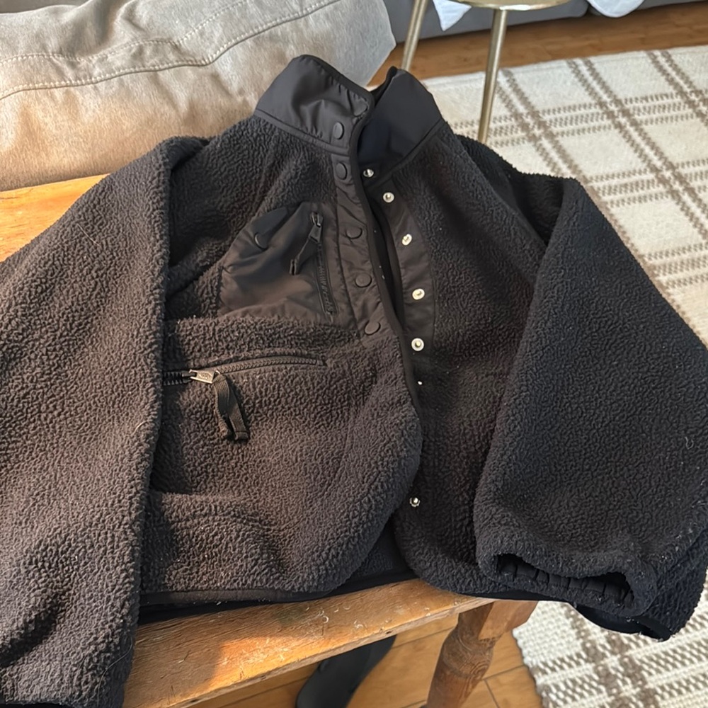 Free People FP Movement Black Fleece Jacket Medium